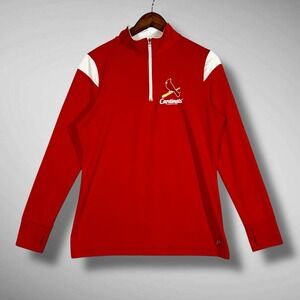 MLB TX3 Cool Qtr Zip St. Louis Cardinals‎ Pullover Womens Large